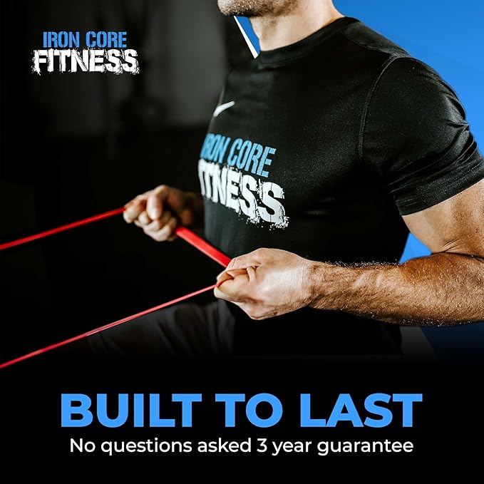 Pull Up Assistance Resistance Bands - Long Loop Power Bands for Men and Women - Strength Power Flexibility Training at Home & Gym - Ebooks & Workout Chart Included by Iron Core Fitness
