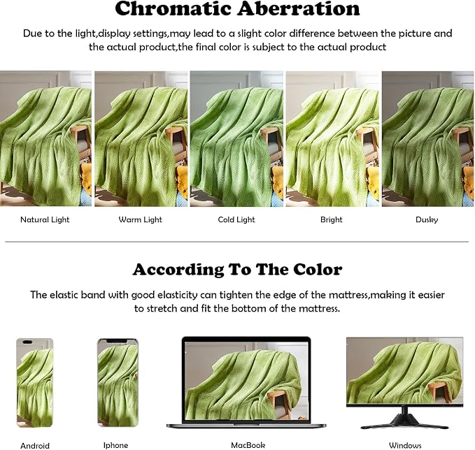 NEWCOSPLAY Fleece Leaves Pattern Queen Blanket, Green, 90"x90" | Super Soft Throw Blanket, Lightweight Cozy Bed Sofa Blanket, Premium Silky Flannel Fleece, Travel Blanket for All Season Use