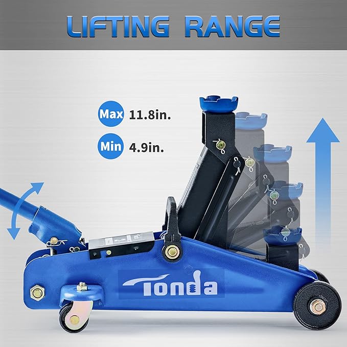 TONDA Floor Jack with Floor Jack Rubber Pad 2 Pack