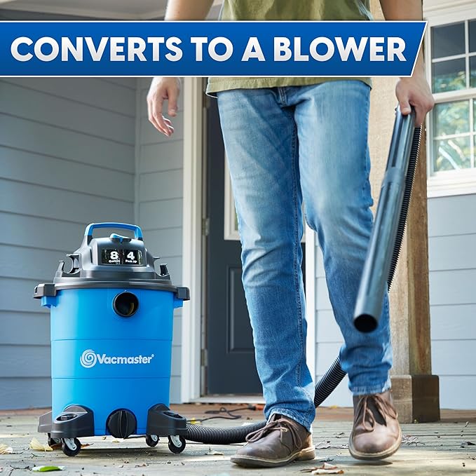Vacmaster Blue Edition 8-Gallon* 4 Peak HP Wet/Dry Vacuum– VOC809PF