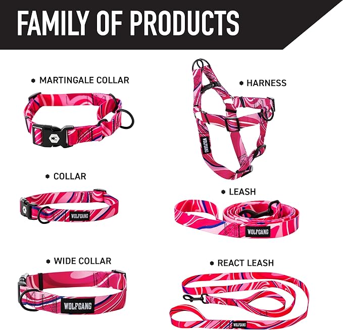 Wolfgang Heavy Duty Adjustable Dog Harness, Pull-Tested for Walking & Training, MarbleSwirl Print, Small