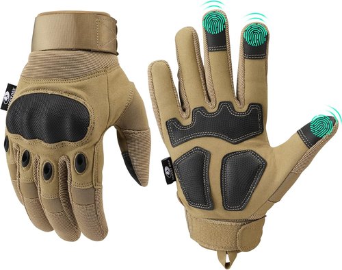 Mossy Oak Tactical Gloves - Touch Screen Airsoft Gloves with Hard Knuckle for Hunting & Hiking