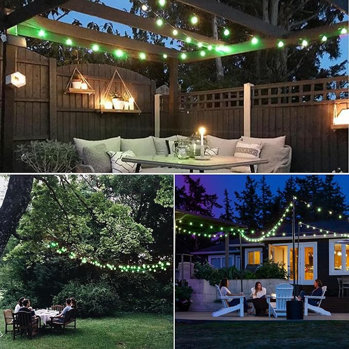 40FT LED Outdoor String Lights Waterproof, G40 LED Globe Outdoor Light for Patio with 27 Edison Vintage Shatterproof Bulbs, Connectable Backyard Lights for Garden, Bistro, Porch, Halloween