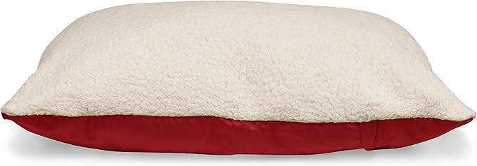 Personalized Pet Pillow Dog Bed Custom Embroidered - Removable Pet Bed Cover - Small to Medium Red