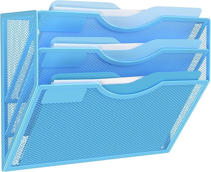 Kuntine.B Wall File Organizer Office Hanging Magazine Holder Wall File Organizer for Office Home