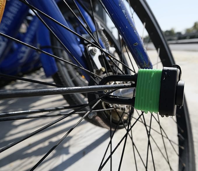 Colored Waterproof Padlocks, Heavy Duty Laminated Steel Lock with Blue Plastic Covered, Keyed Alike Outdoor Locks, Can Be Used as Lockout Tagout Lock, Long Padlocks, Pack of 12