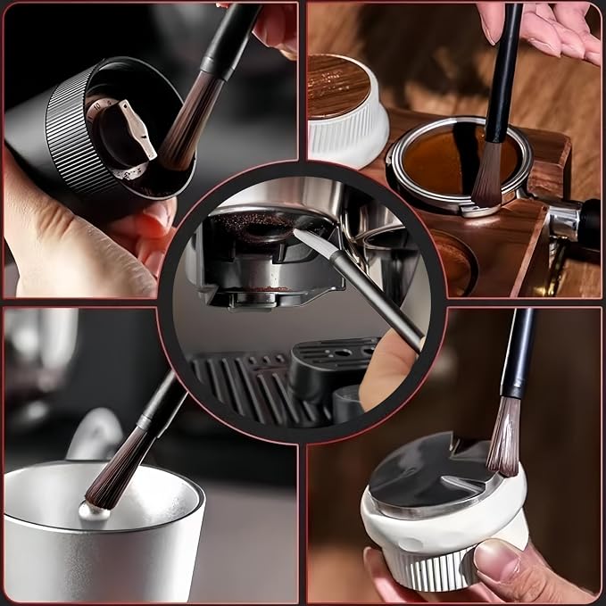 3-Piece Coffee Brush Grinder Cleaning Tool Household Cleaning Brush Set For Removing Coffee Grounds and Table Top Bar Coffee Powder