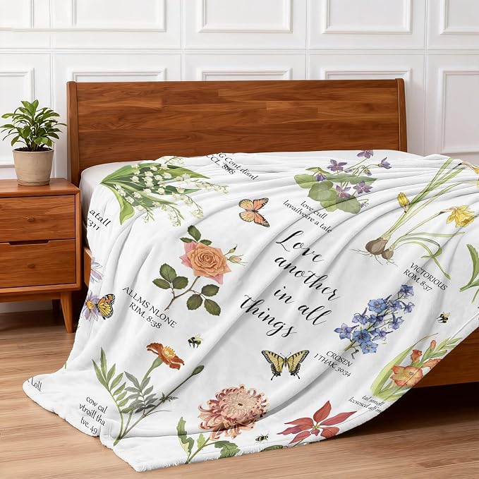 COMFAR Christian Gifts for Women Faith, Inspirational/Religious/Spiritual Gifts for Adults, Soft Throw Blankets for Women/Men, Personalized Blankets for Adults 50"x 60"
