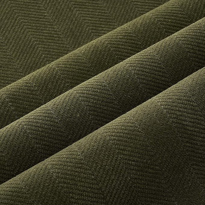 MIULEE Pack of 2 Olive Green Decorative Chenille Pillow Covers 18x18 Inch | Soft Couch Throw Pillows,Farmhouse Cushion Covers with Elegant Design for Sofa,Bedroom,Living Room,Spring Home Decor