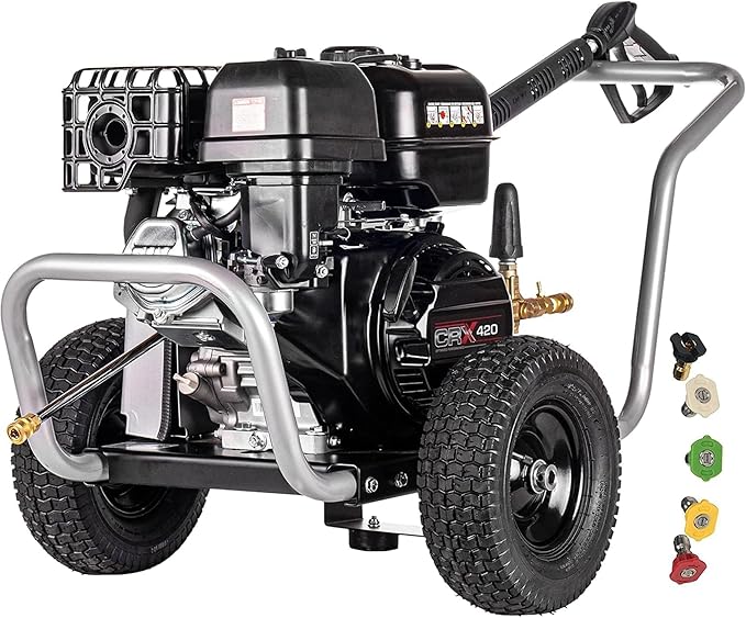 Simpson Cleaning 4400 PSI Gas Pressure Washer, 4.0 GPM Power Washer for Commercial Use, CRX Engine, 50-Foot Steel-Braided Hose, Water Blaster, 49-State (WB60824)