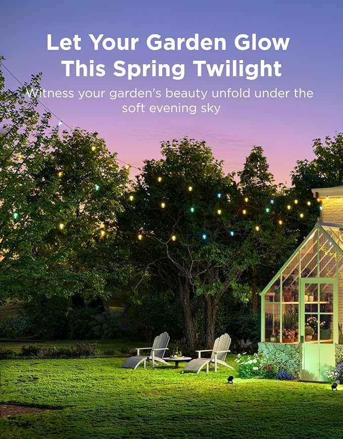 Govee Clear Bulb Outdoor String Lights, 96ft IP67 Patio & Backyard Lights | 30 RGBWIC Dimmable LED Bulbs, 111 Modes, Music Sync, IP67 Waterproof & Shatterproof, Work with Alexa, Google & Matter