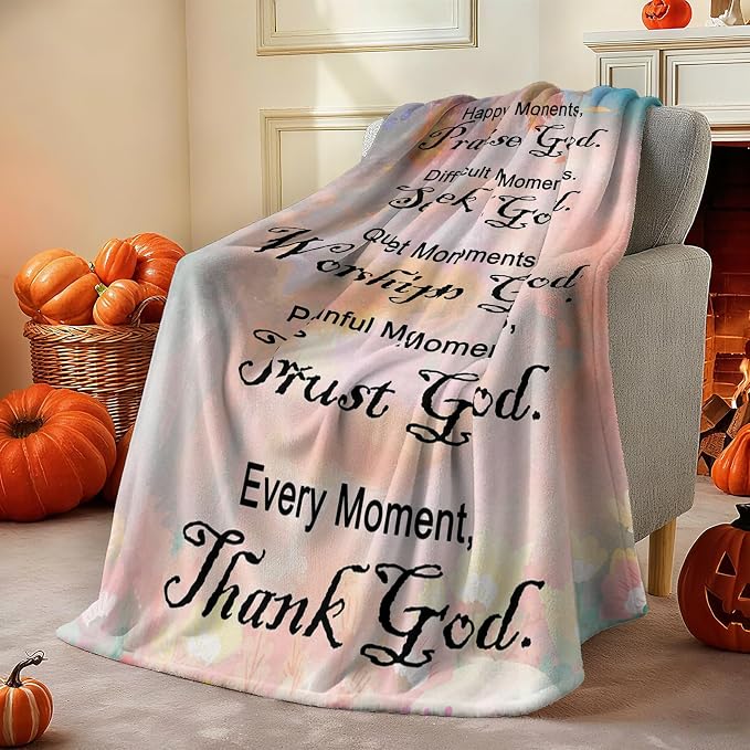 Christian Faith Blankets - Soft Throw, Personalized 60"x80", Religious & Spiritual Gifts for Women & Men