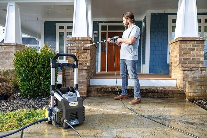 Kärcher Pressure Washer K1700B, CETA Certified, 3 Spray Nozzles, Detergent Tank, for Cars, Driveways, Siding, Patios, 1.2 max. GPM