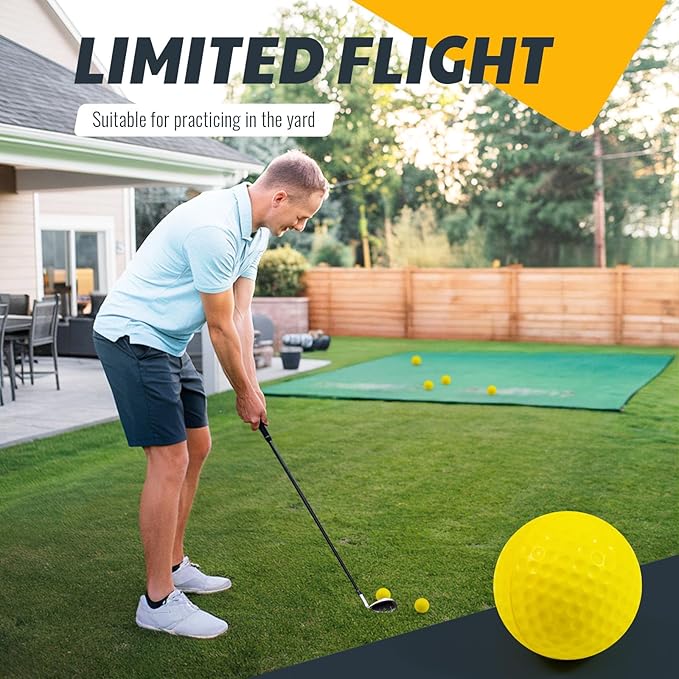 JAYA 24 Pack Foam Golf Practice Balls, Realistic Feel and Limited Flight, Soft for Indoor or Outdoor Training