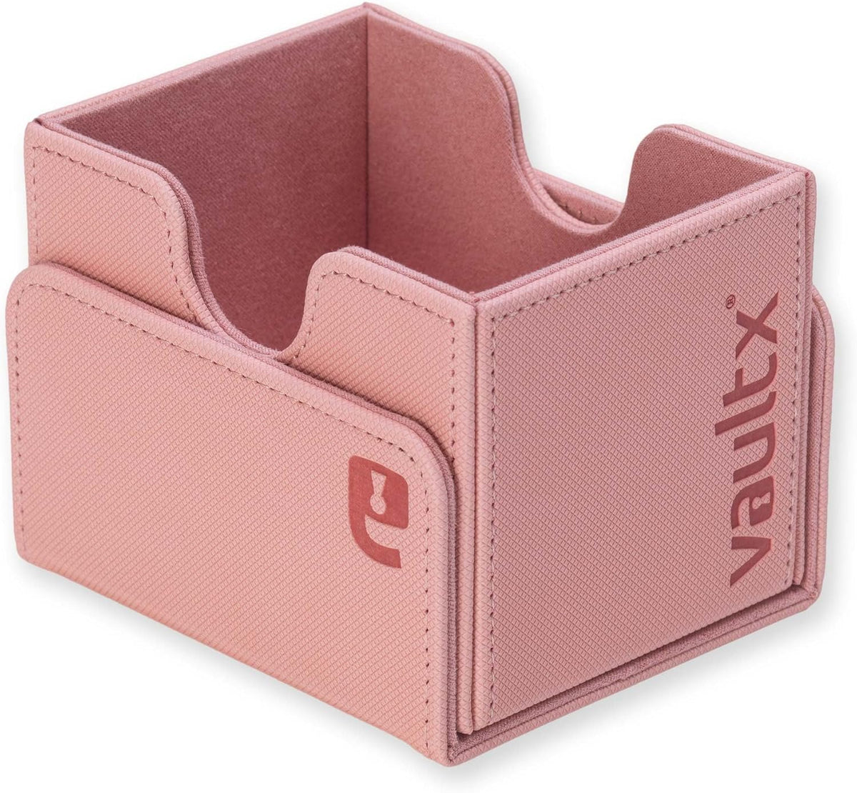 Vault X Trading Card Deck Box - Premium Exo-Tec Material, Holds 100+ Sleeved Cards | Pink with Magnetic Lid