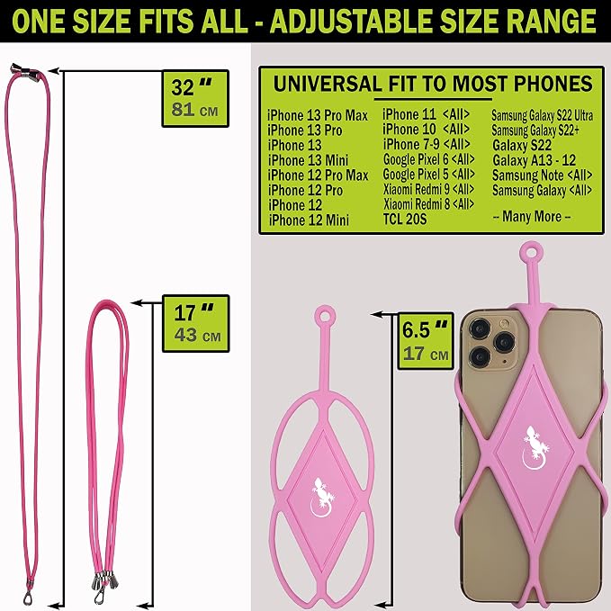 Gecko Travel Tech Cell Phone Lanyard Phone lanyards for Around The Neck Neck Lanyard Phone Crossbody
