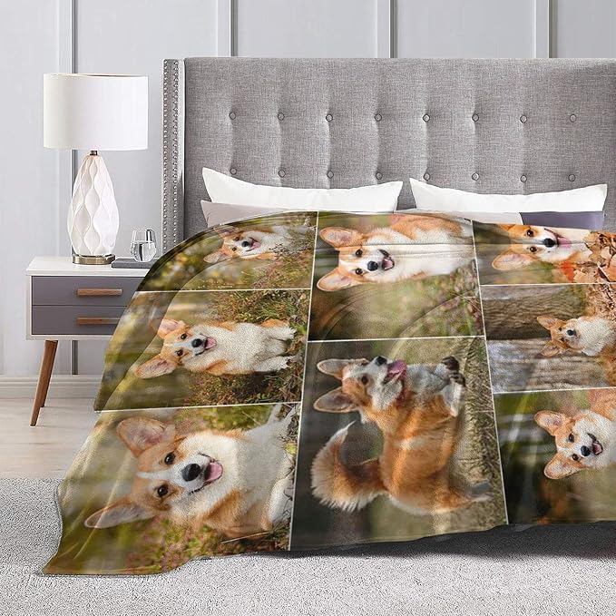 QETXVI Custom Blanket with Photos Text Customized Blanket Personalized Flannel Throw Blankets for Adult Kid Birthday Christmas Halloween Fathers Mothers Valentines Gift - 40"x 50"