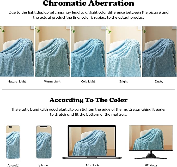 NEWCOSPLAY 3D Checkered Flannel King Blanket, Blue Checkered, 90"x110" | Super Soft Cute Lightweight Decorative Premium Silky Fleece Blanket for Couch Sofa Bed, Gift for Women Men, All Season Use