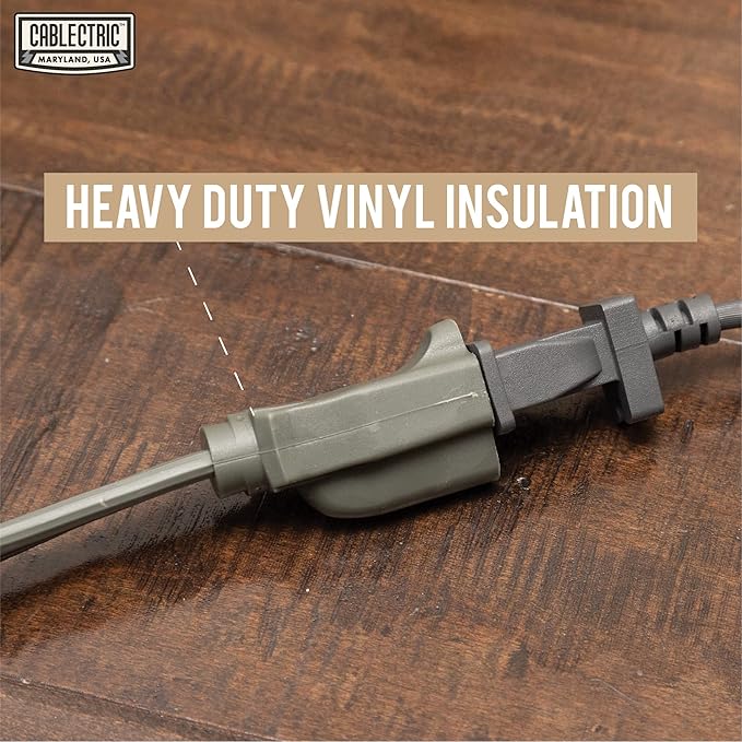 3 Foot Appliance Extension Cord, Gray - 14 Gauge 3 Prong SPT-3 Heavy Duty Cable for Major Appliances
