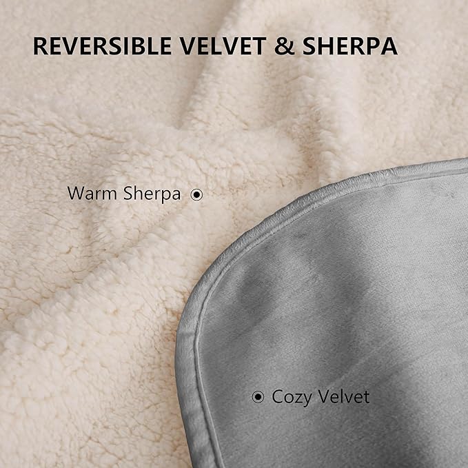 Waterproof Dog Blanket for Medium Dog, Leak Proof Pet Couch Sherpa Throw Blankets for Cat, Reversible Sofa Bed Protector Machine Washable-30 x40,Darkgrey