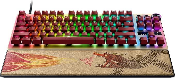 Razer Huntsman V3 Pro TKL Esports Gaming Keyboard, Counter Strike 2 Edition | Analog Optical Switches Gen 2, Razer Snap Tap, Rapid Trigger, Adjustable Actuation, Media Keys & Dial, PBT Keycaps