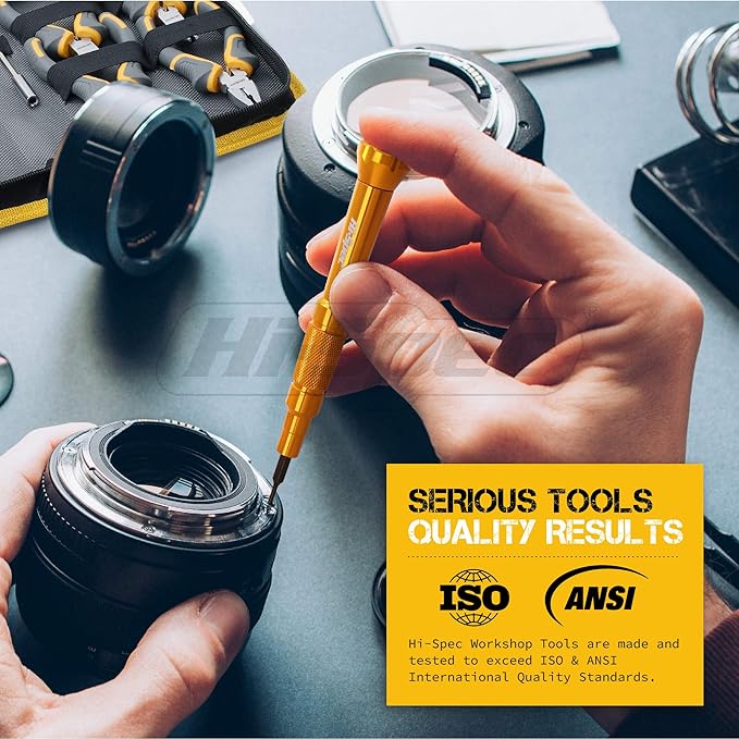 Hi-Spec 32pc Electronics Repair & Opening Tool Kit Set for Laptops, Phones, Devices, Computer & Gaming Accessories. Precision Small Screwdrivers with Pentalobe Bits for iPhones & MacBooks