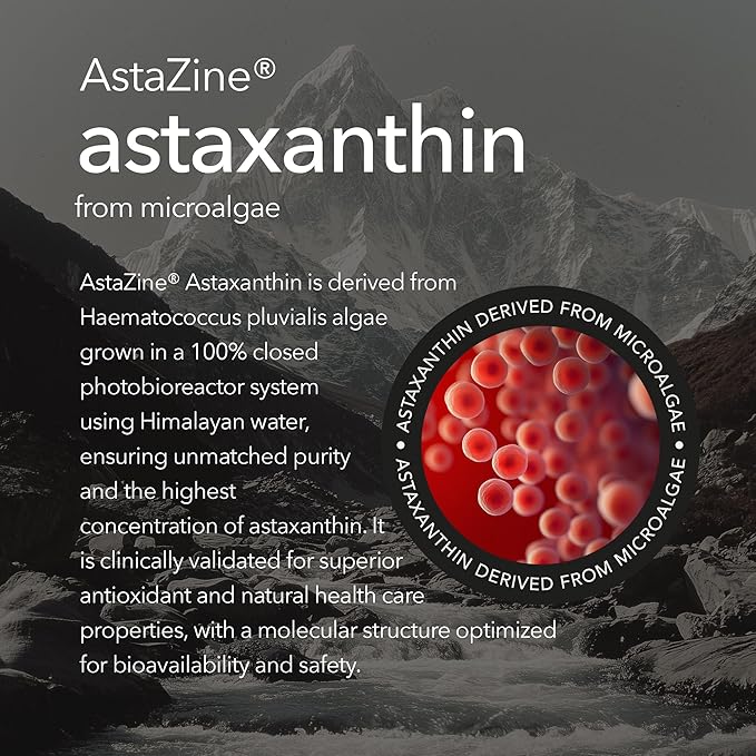 Organic Astaxanthin Plus Turmeric Supplement, Bioperine Black Pepper, Eye, Heart, Skin, Joint, Back & Knee, Vegan, Gluten-Free, Antioxidant Extreme Healthforce, Turmeric Curcumin Supplement, 30-Days