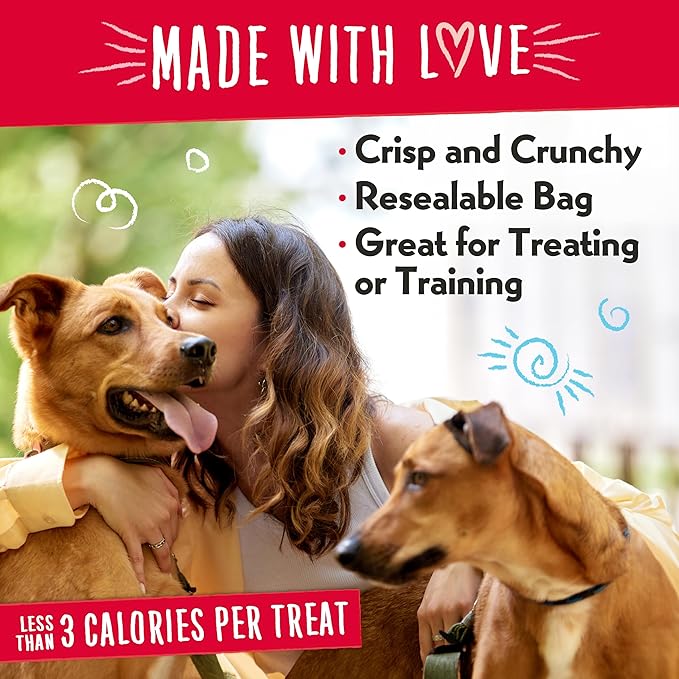 Charlee Bear Original Crunch Dog Training Treats, Liver Flavor, 3 Calories Each, Low Calorie Natural Rewards for Puppies to Adult Dogs, Made in USA, 16 oz (4-Pack)