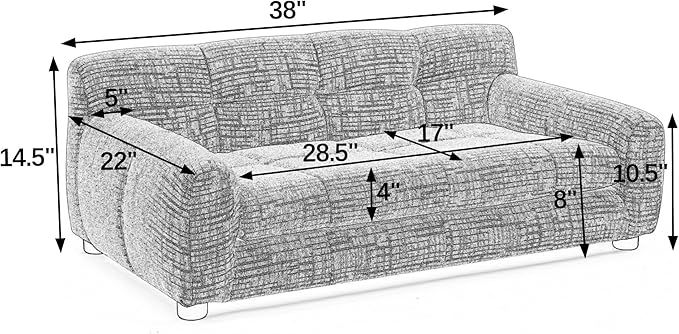 Soft and Comfortable Dog Couch Bed,Elevated Large Dog Sofa with Backrest and Armrestsmodern Rectangular pet Sofas,pet Furniture. Dry Cleanable Fabric Furniture for Medium and Large Dogs (Green)