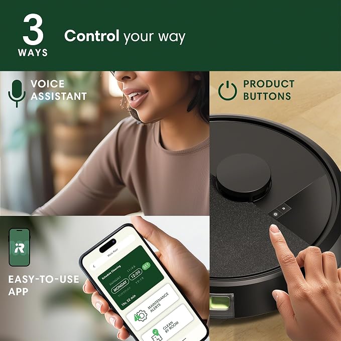 iRobot Roomba 105 Vac Robot Vacuum with AutoEmpty Dock - Self-Empties for 75 Days, Easy to use, Intense Power-Lifting Suction, LiDAR Navigation, Multi-Surface Cleaning, Cleans in Neat Rows | Autoempty Dock Up to 75 Days, Clearview Lidar Mapping, WI-FI ...