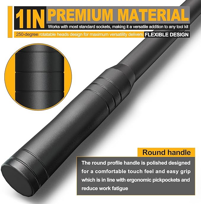 1" Drive 41 Inch Breaker Bar, Heavy Duty Head, Premium Chromium-Molybdenum Steel, Trucks, Agricultural Machinery and Industrial Equipment