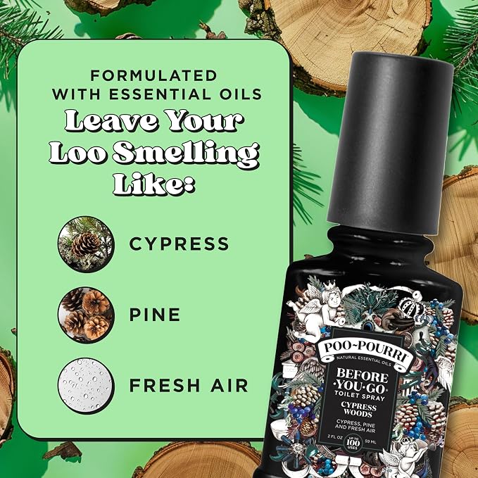 Poo-Pourri Before-You-Go Toilet Spray, Cypress Woods, 2 Fl Oz - Cypress, Pine and Fresh Air