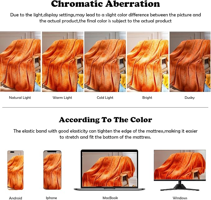 NEWCOSPLAY Fleece Leaves Pattern Twin Blanket, Orange, 60"x80" | Super Soft Throw Blanket, Lightweight Cozy Bed Sofa Blanket, Premium Silky Flannel Fleece, Travel Blanket for All Season Use