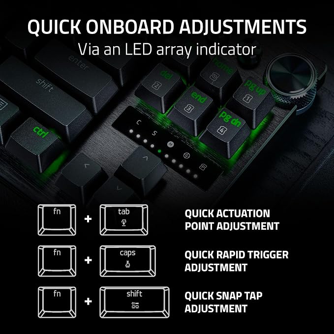 Razer Huntsman V3 Pro 8KHz Esports Gaming Keyboard, Analog Optical, Black | Gen-2 Analog Optical Switches, Rapid Trigger, Adjustable Actuation, Media Controls, PBT Keycaps
