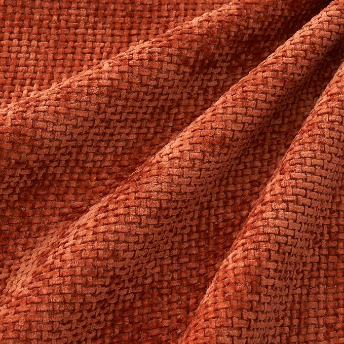 MIULEE Pack of 4 Couch Throw Pillow Covers 16x16 Inch Burnt Orange Soft Decorative Chenille Pillow Covers Farmhouse Accent Cushion Covers for Boho Fall Home Decor Sofa Bedroom Living Room