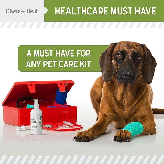 Pet Liquid Bandage for Dogs - 8 oz Spray with Aloe - Wound Care for Dogs Including Cuts, Scrapes, and Stitches - Breathable and Waterproof