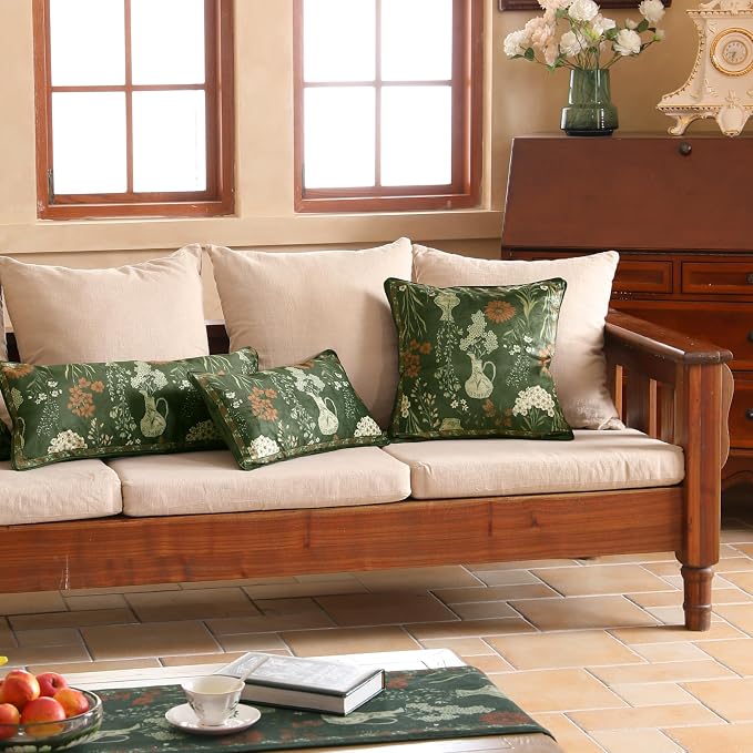 Designer Vintage Velvet Throw Pillow Cover,20"x12"-Nocturne | Pillow Cover,Concealed Zipper Design,Dragonfly Pattern,Sofas,Bedroom,Living Room,Lounge Chairs,All Season Home Decor