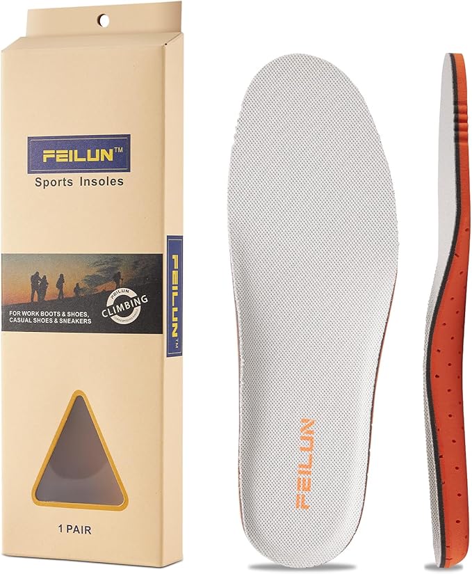 Shoe Inserts for Men and Womem Sport Shoe Insoles Memory Foam Insoles Excellent Shock Absorption and Cushioning for Feet Relief, Comfortable Insoles for All Day Energy in Running, Walking, and Work