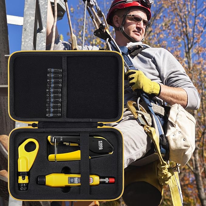 Aenllosi Hard Carrying Case Replacement for Klein Tools VDV002-818 Coaxial Cable Tools and Connectors,Customised Holder for Coax Cable Crimper Kit Tool(Case Only)