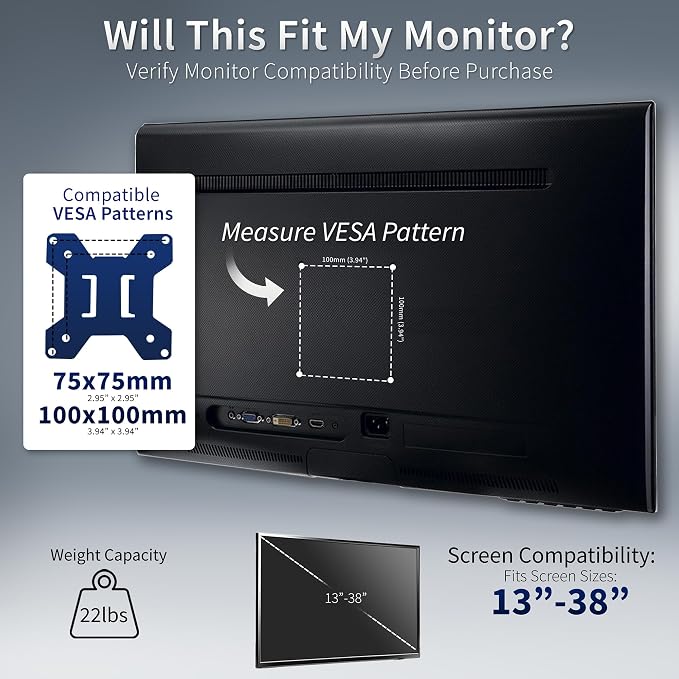 VIVO Dual LED LCD Monitor Free-Standing Desk Stand