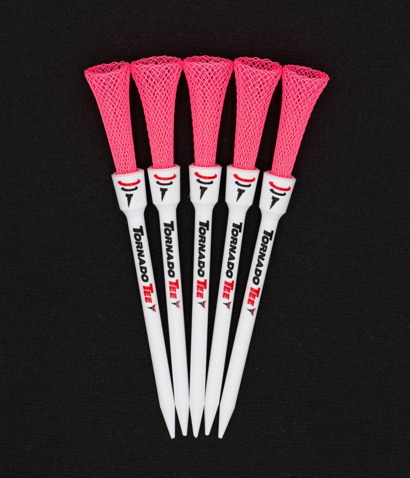Tornado Tee 4" Long Drive High Performance Golf Tee (Neon Pink)