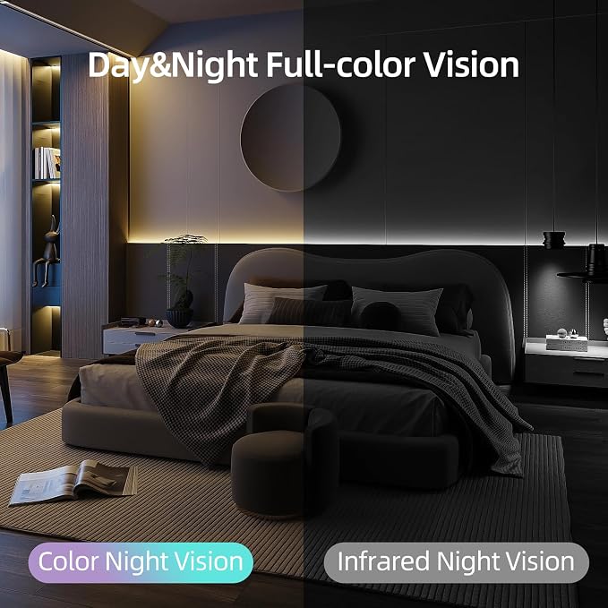 Hawkray 360�� 2K 3MP Security Camera Indoor,2.4/5GHz WiFi Smart Motion Alert with AI & 911 Connect,Color Night Vision,355�� Pan 60�� Tilt,Two-Way Talk