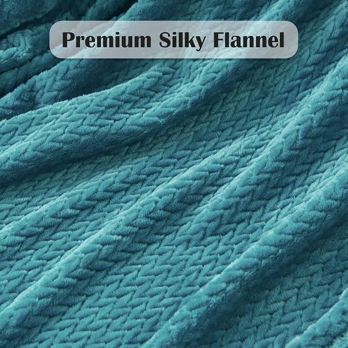 NEWCOSPLAY Fleece Leaves Pattern Twin Blanket, Dark Blue, 60"x80" | Super Soft Throw Blanket, Lightweight Cozy Bed Sofa Blanket, Premium Silky Flannel Fleece, Travel Blanket for All Season Use