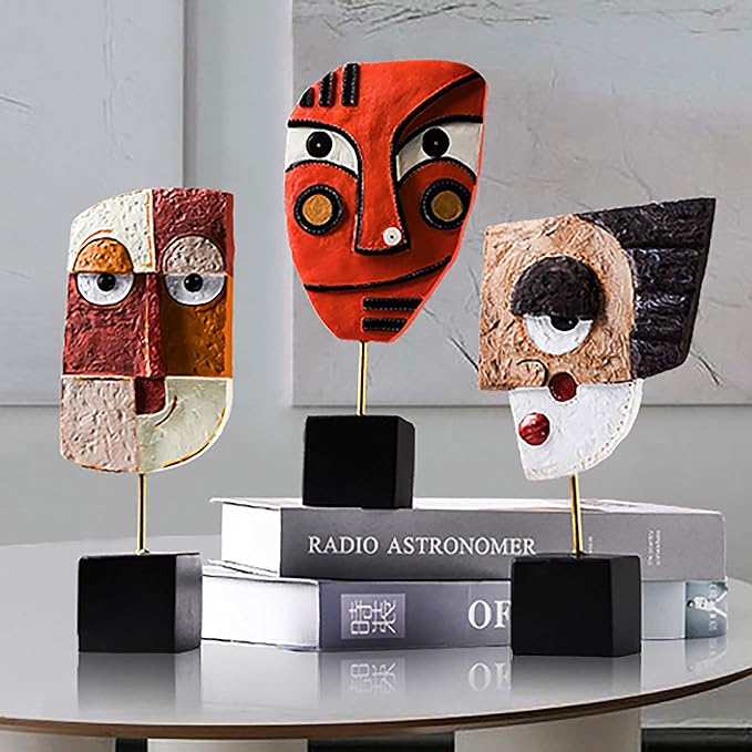 High Spirits - Handcrafted Resin Abstract Sculpture for Home Decor, Modern Book Shelf TV Stand, Living Room, Dining Room Table, Bedroom, Office Desktop, Cabinets Decorative Ornaments