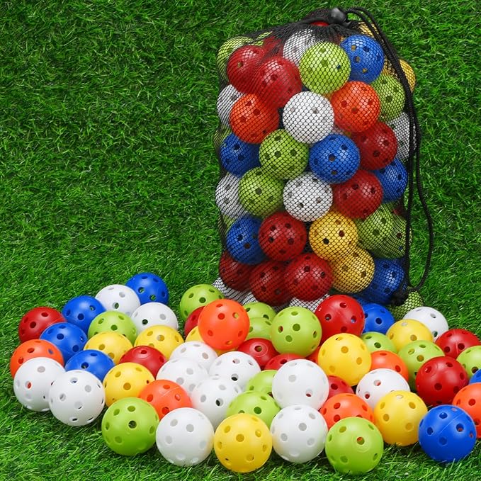 Coopay 72/150/300 Pack Practice Golf Balls, 42mm Plastic Golf Training Balls with a Drawstring Bag Hollow Sports for Swing Practice Driving Range Backyard Home Indoor Outdoor Use