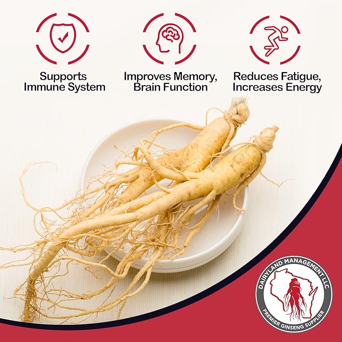 Dairyland American Ginseng Slices and Roots - 16 oz Pack Each of Wisconsin Ginseng – Direct from Farmer to Consumer 西洋参