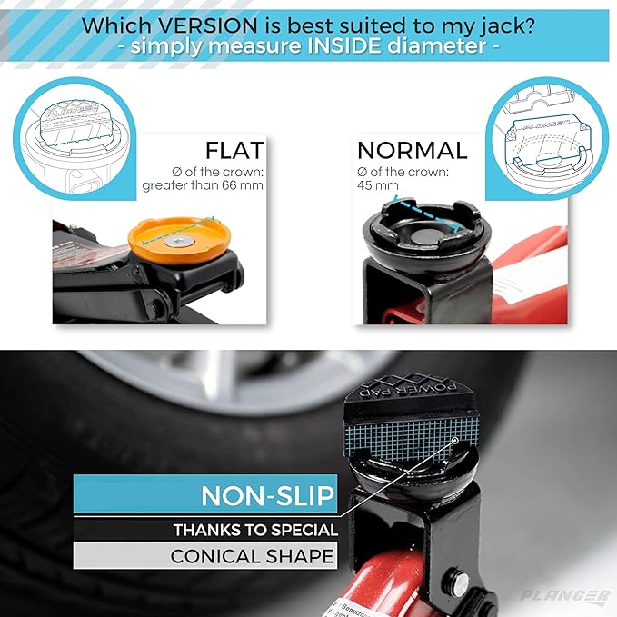 PLANGER® - Curby Pad - Rubber Jack Pad for Audi (Special CAR Brands from Germany) Trolley Jack, Vehicle Lift and Axle Stand - Protects Your Car, SUV
