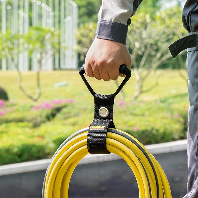 LuBanSir 3 Pack Extension Cord Organizer, 22" Portable Hook and Loop Storage Straps with Grommet Fit Extension Cords, Cables, Ropes, Garden Water Hoses Carrying and Hanging