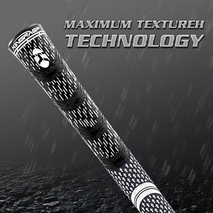 Premium Hybrid Golf Grips (13 Pack) - High Traction Rubber Golf Club Grips with Enhanced Feedback | Includes 13 Grips + 15 Tapes + 1 Rubber Vice | All-in-One Replacement Grip Kit for Golf Clubs