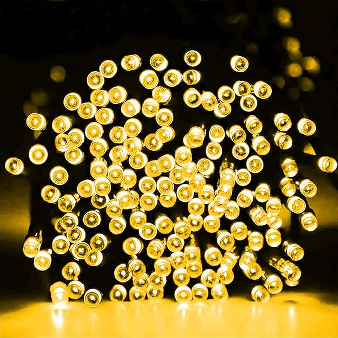 Dazzle Bright 300 LED Christmas String Lights, 100 FT Connectable Waterproof String Lights Green Wire with 8 Modes, Christmas Decorations for Indoor Outdoor Xmas Party Yard Garden (Warm White)